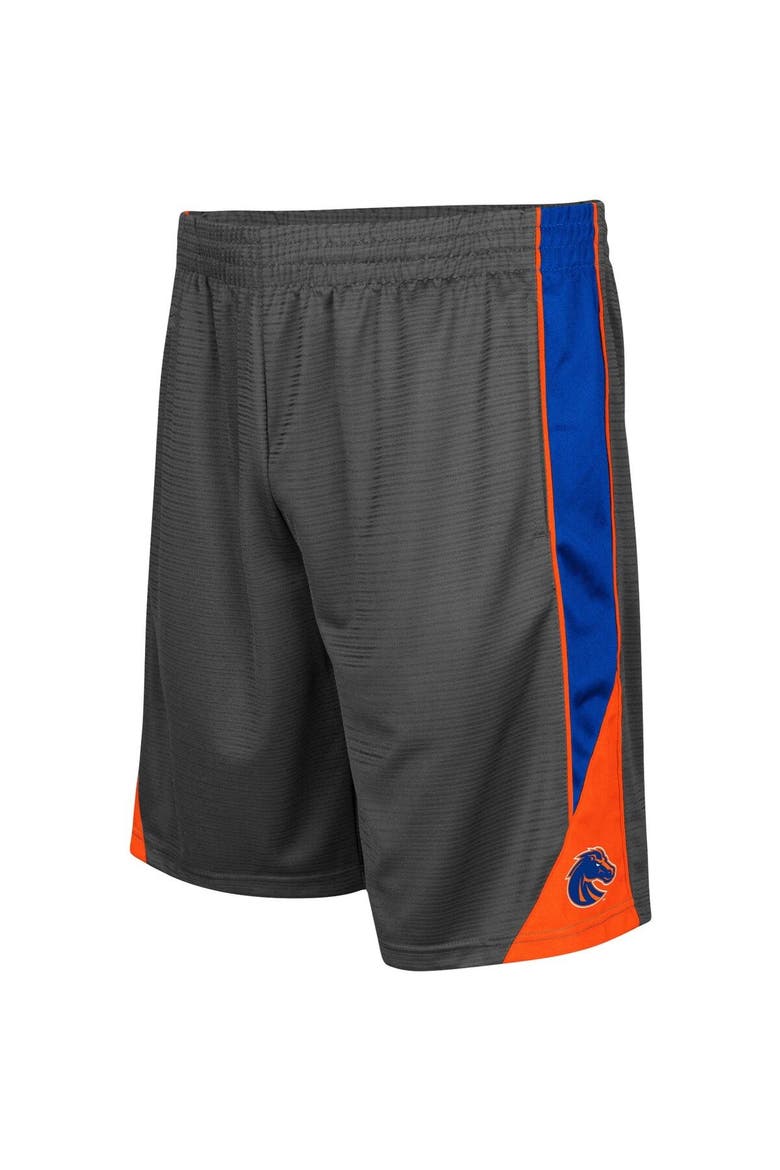 Men's Colosseum Charcoal Boise State Broncos Turnover Shorts, Alternate, color, Charcoal