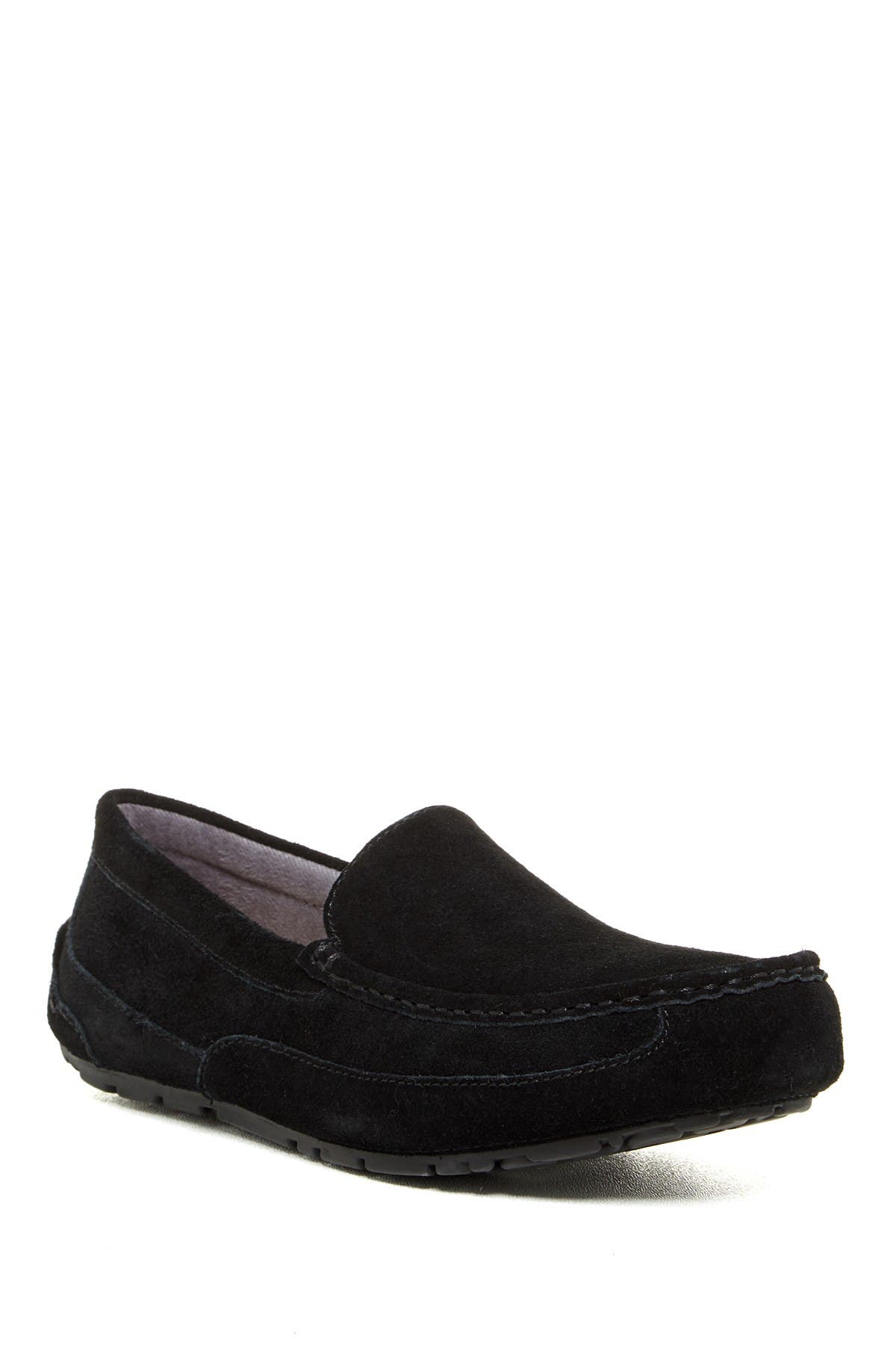 UGG<sup>®</sup> Alder Faux Shearling Lined Suede Slipper, Alternate, color, Black