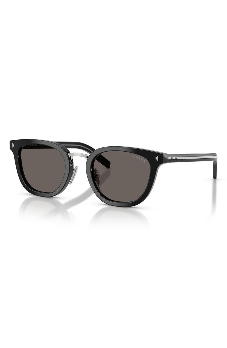 Prada 52mm Cat Eye Sunglasses, Alternate, color, Black / Dark Grey