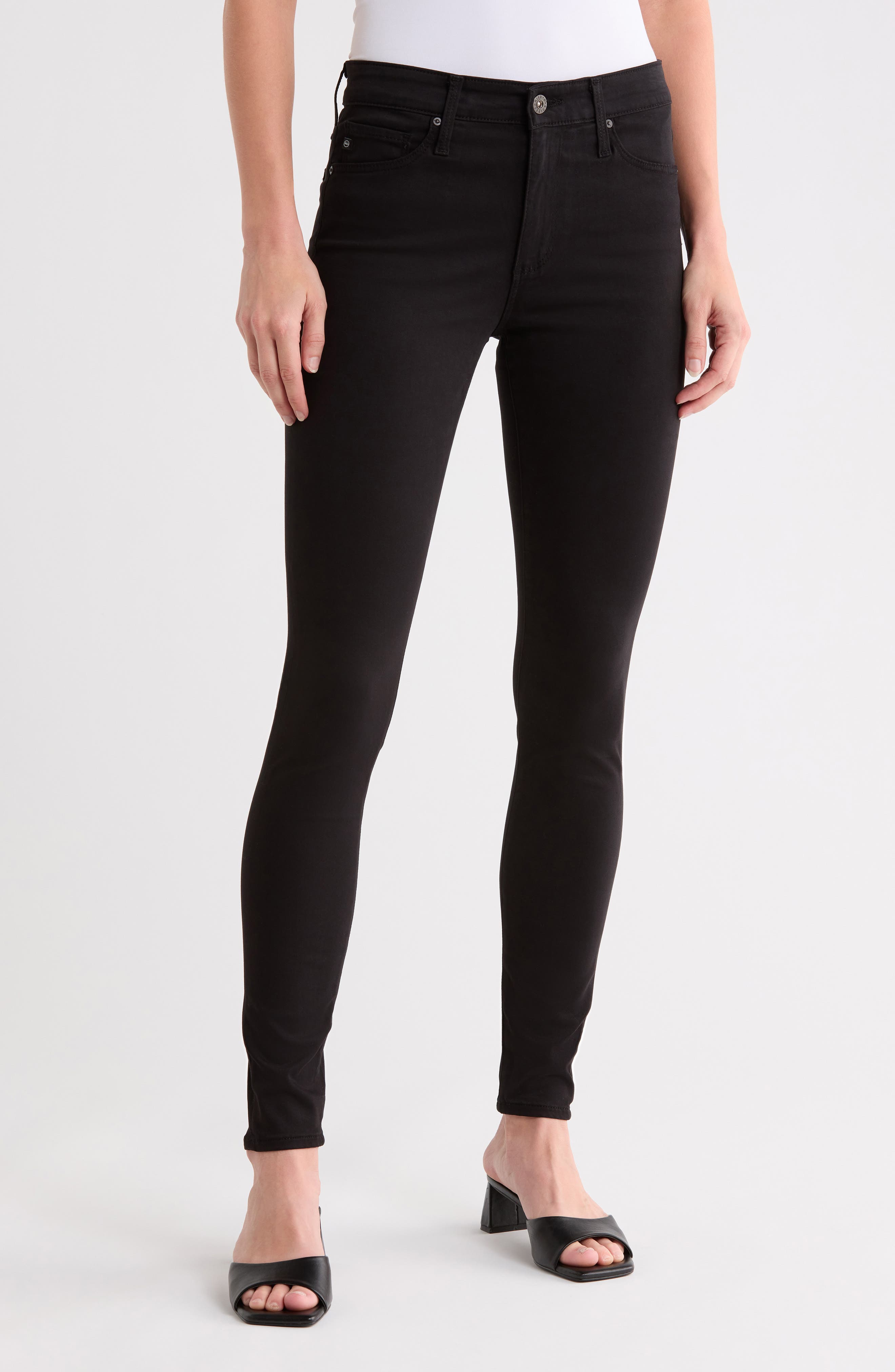 Farrah High Waist Coated Skinny Jeans