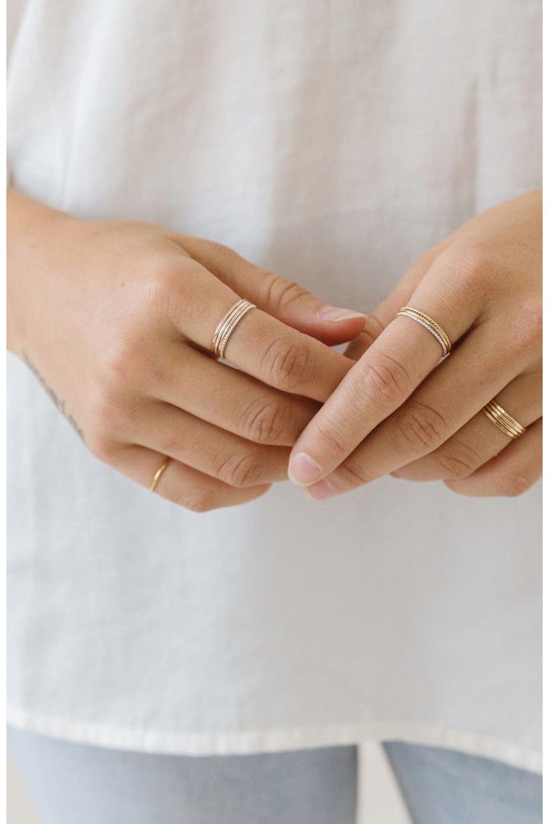 Round Stacking Ring, Alternate, color, Gold Filled