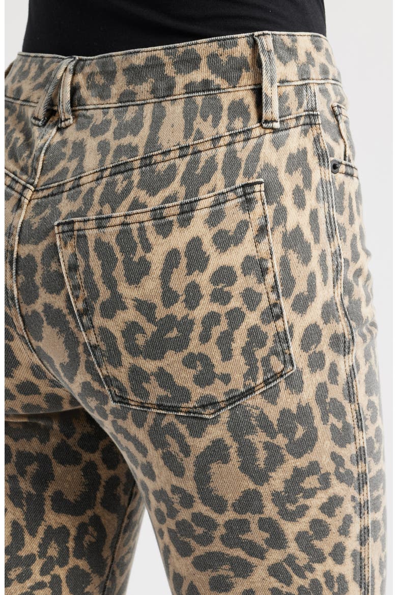 Good Standard Leopard Print Kick Flare Jeans, Alternate, color, LUCKY LEOPARD001