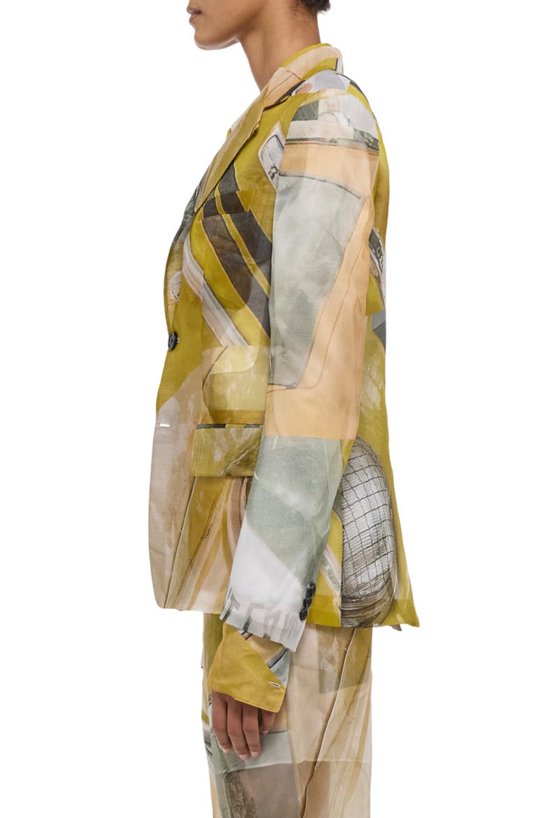 Print Blazer, Alternate, color, YELCARPRNT