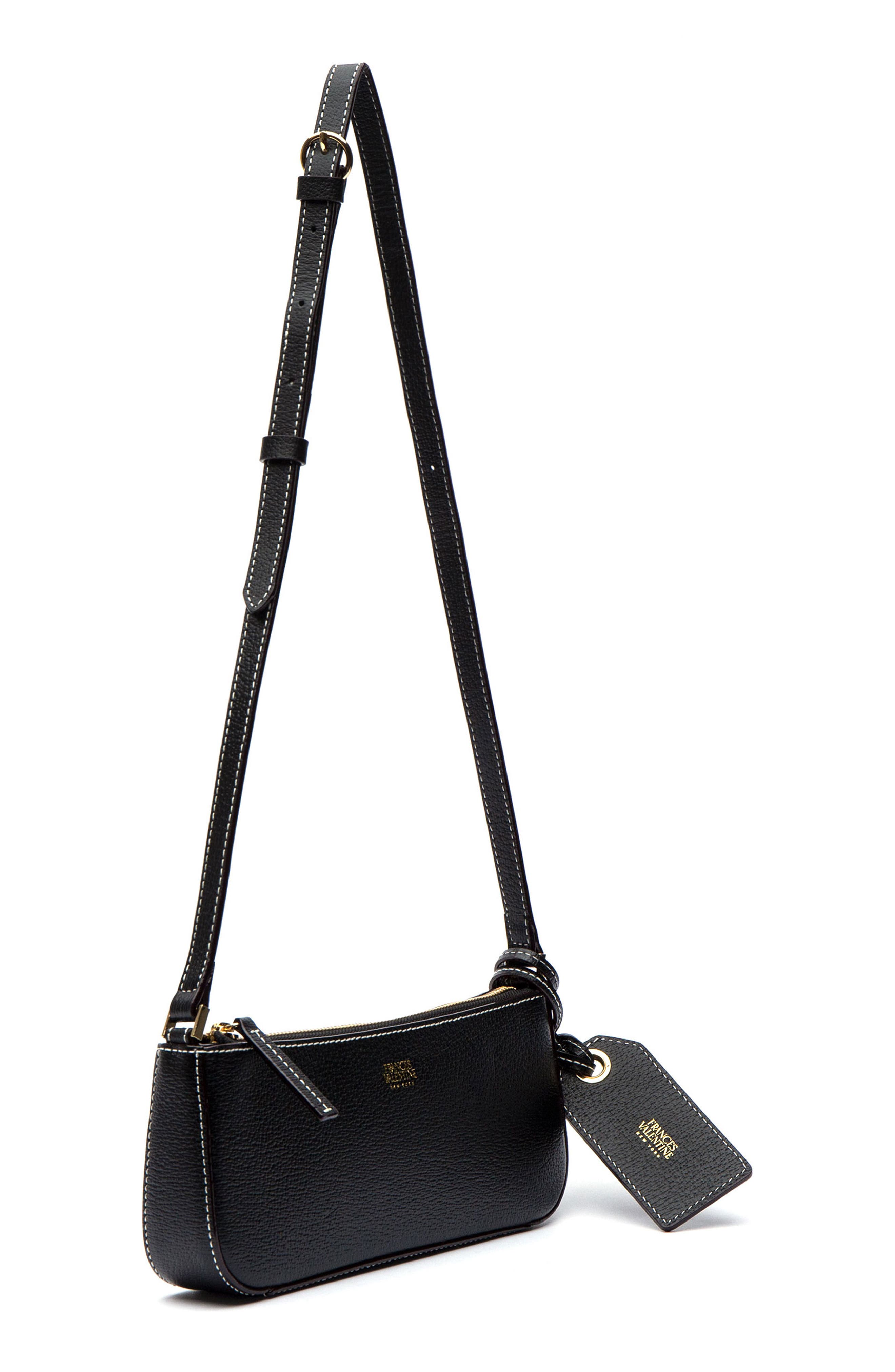 Frances Valentine Boarskin Leather Baguette Bag, Alternate, color, 