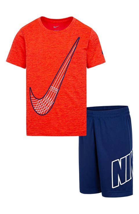 Kids' Dri-FIT Graphic T-Shirt & Shorts Set (Little Kid)