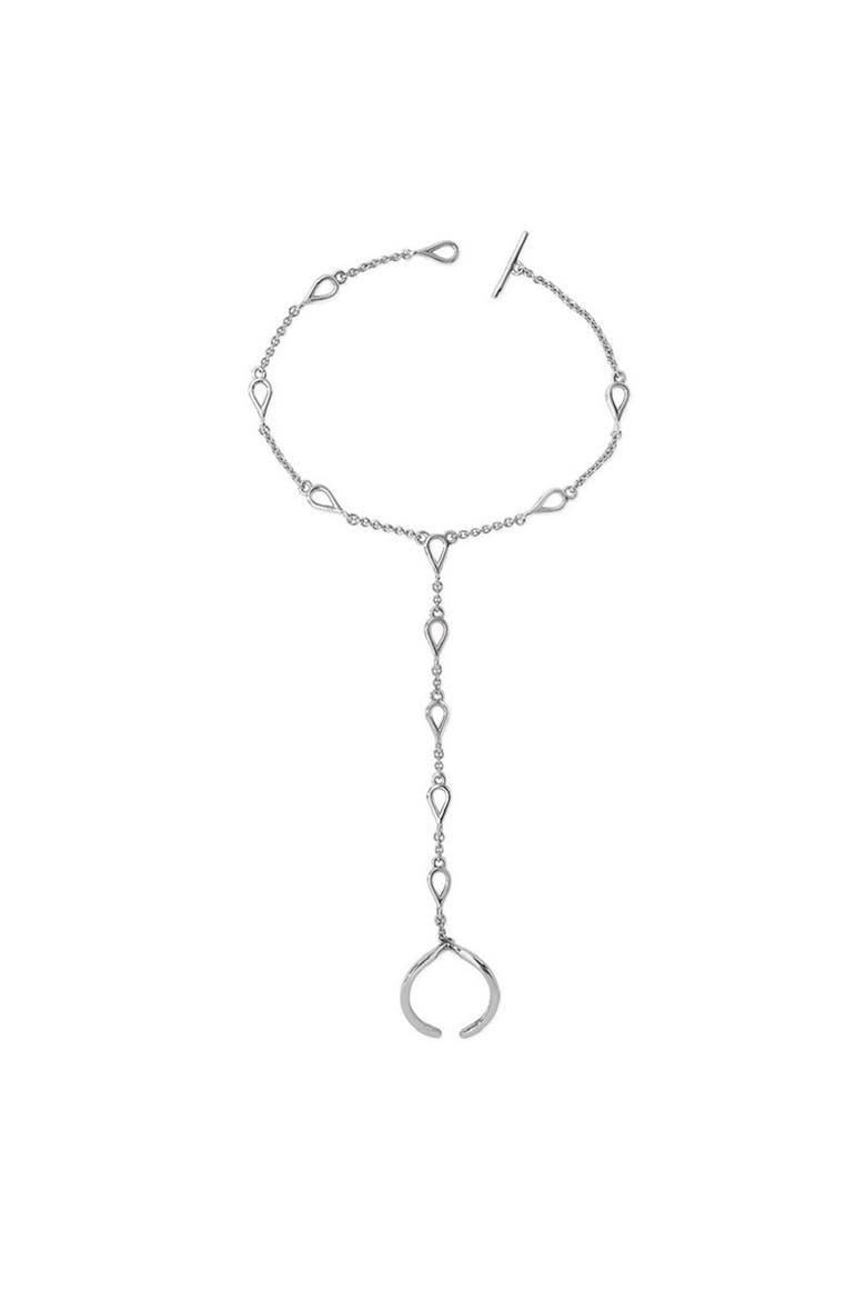 Petal Hand Chain, Main, color, Sterling Silver