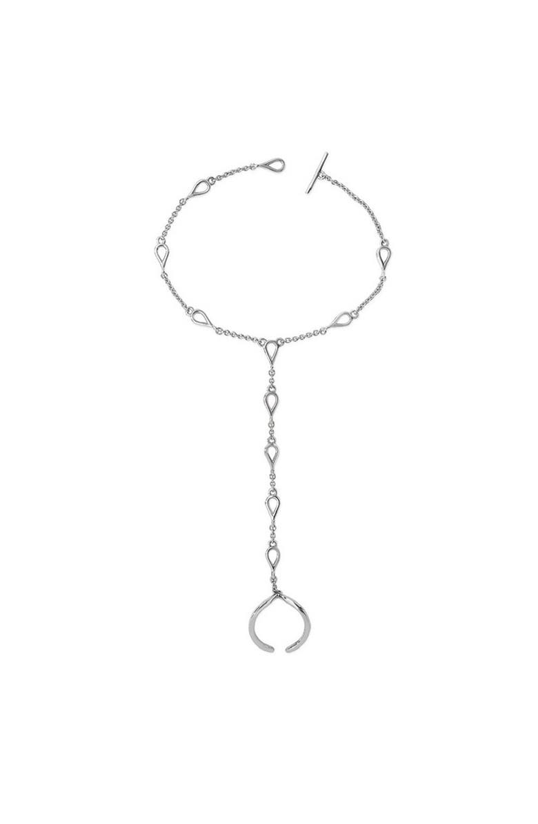 Lucy Quartermaine Petal Hand Chain, Main, color, Sterling Silver