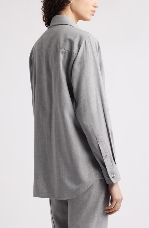 Nordstrom Jet Set Button-up Shirt In Medium Grey Heather