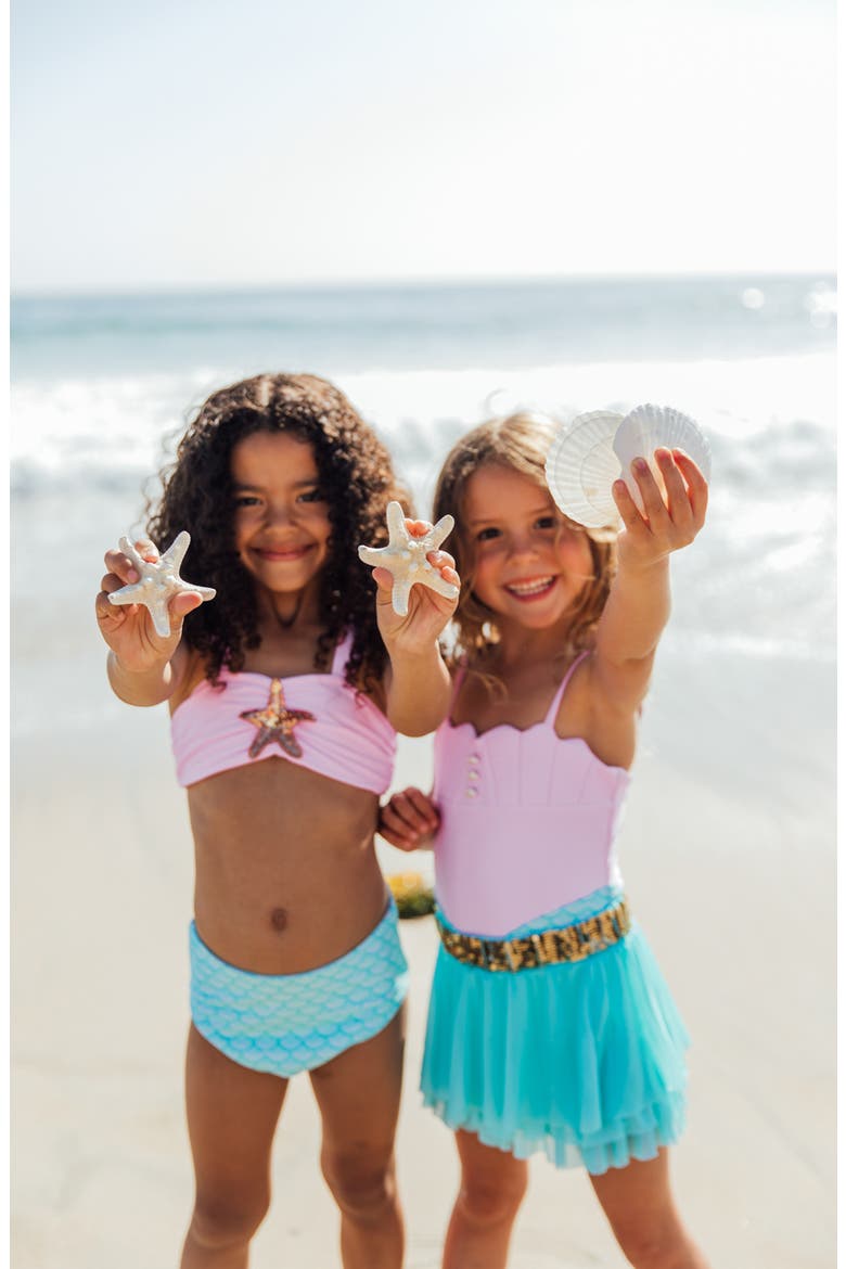 Kids' Sea Star One-Piece Swimsuit, Alternate, color, POP PINK