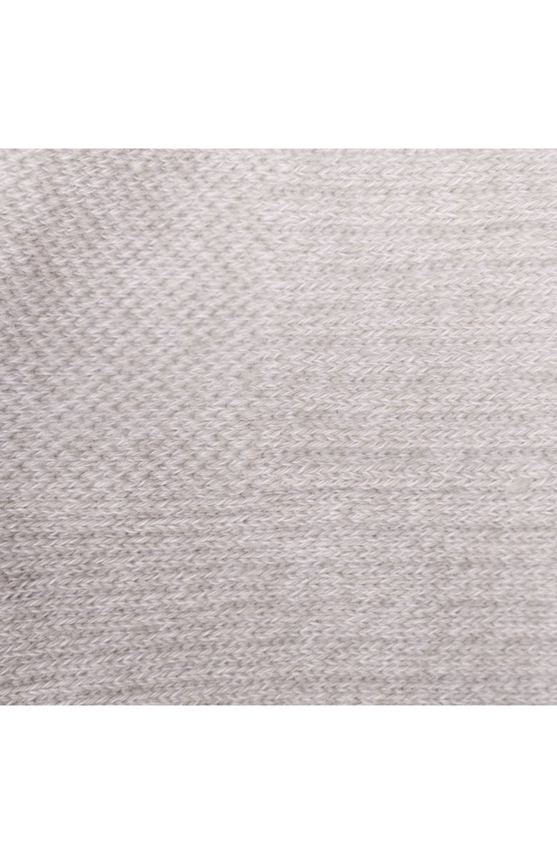 MUK LUKS Cotton Compression Ankle Socks 3 Pair Pack, Alternate, color, Gray Marl