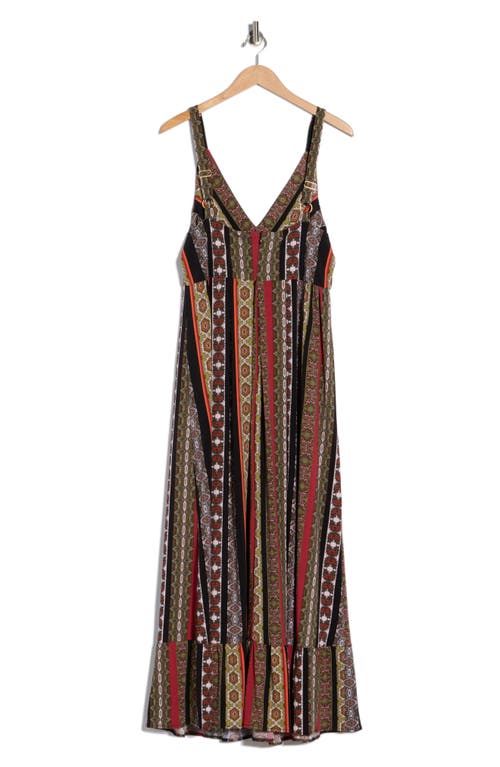 T Tahari V-neck Sleeveless Dress In Brown