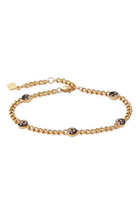 Yin Yang Curb Chain Bracelet