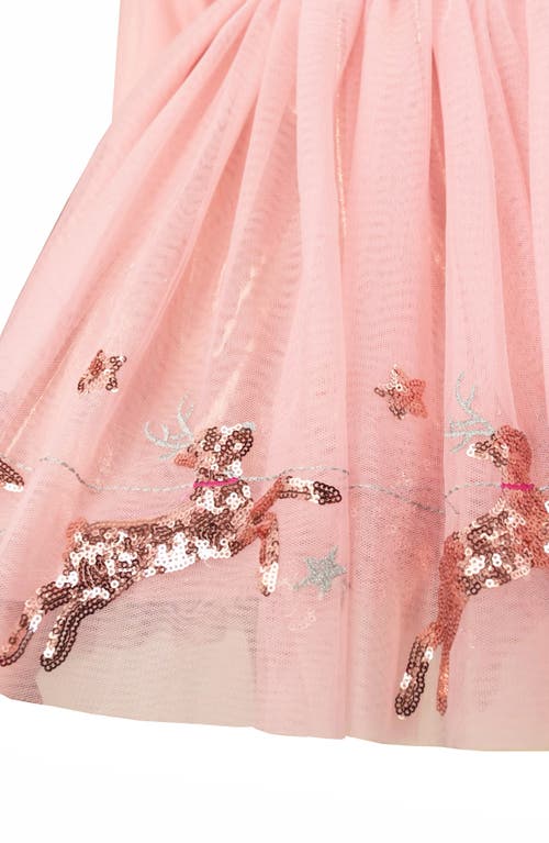 Zunie Kids' Embroidered Sequin Dress In Pink