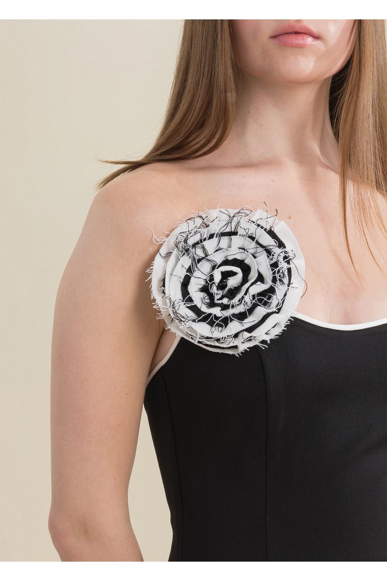 Helix Form-Fitting Stretch Wool Top, Alternate, color, Black & Natural