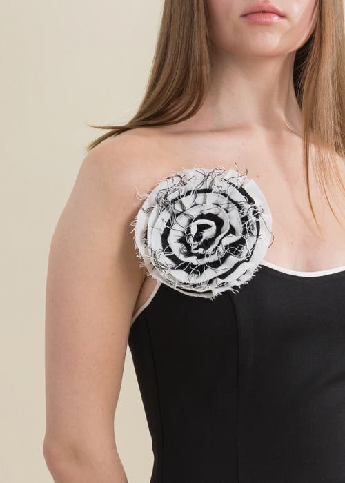 Contessa Mills Helix Form-fitting Stretch Wool Top In Black