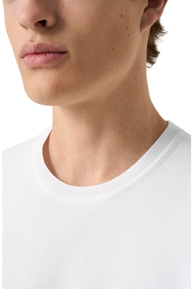 Texture Cotton T-Shirt, Alternate, color, WHITE