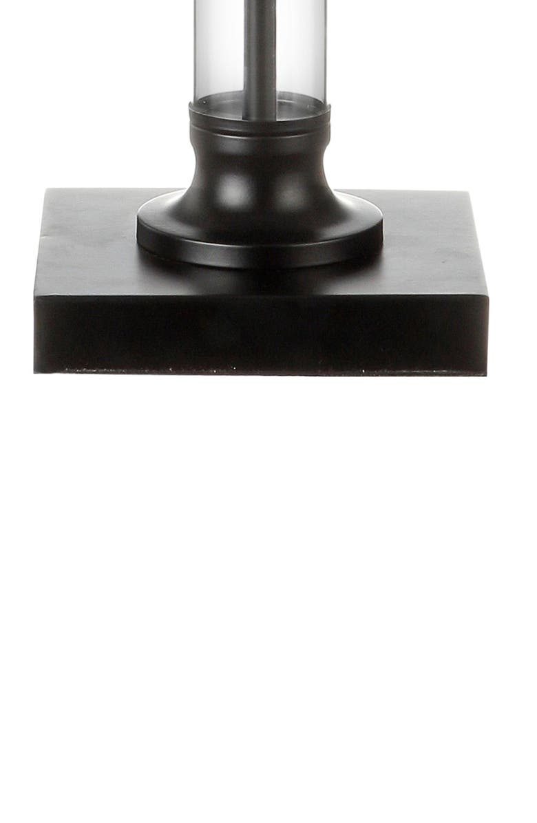 JONATHAN Y Mason 30" Glass and Metal LED Table Lamp, Black/Clear, Alternate, color, Black/Clear