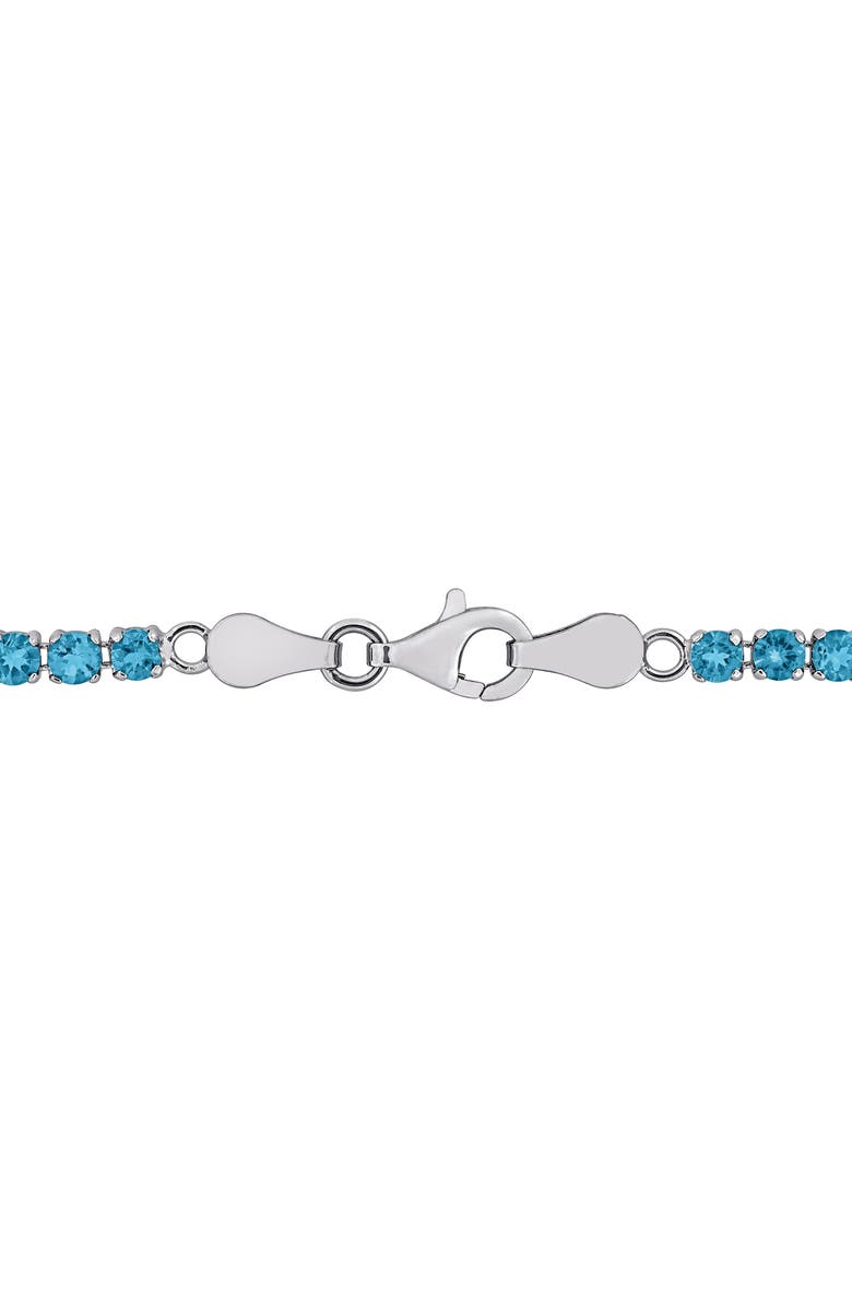 DELMAR London Blue Topaz Tennis Bracelet, Alternate, color,