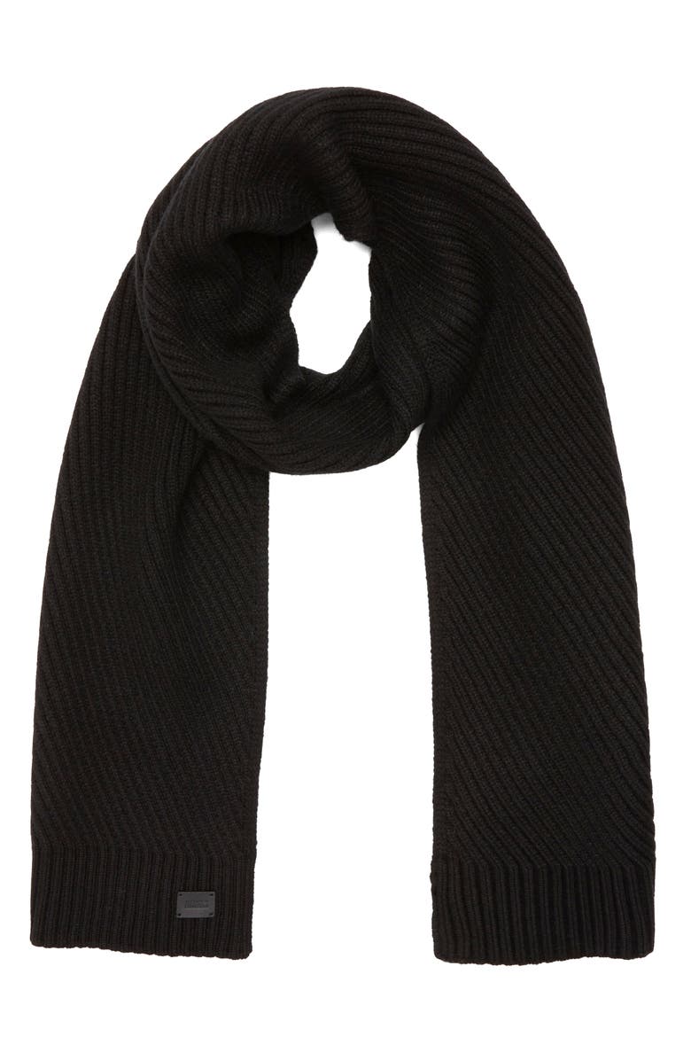AllSaints Traveling Rib Knit Scarf, Main, color, 