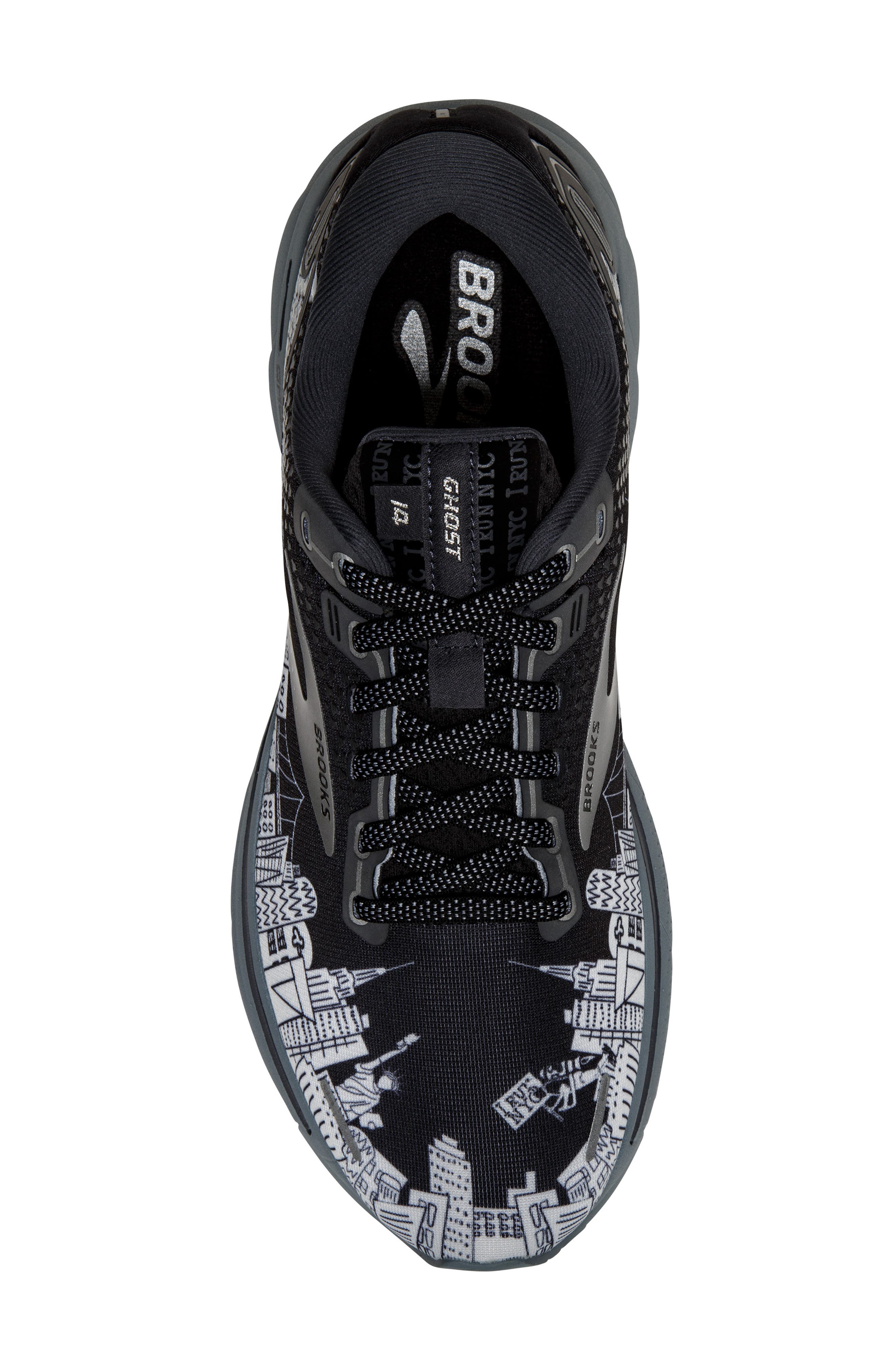 Ghost 14 Running Shoe, Alternate, color, BLACK/ EBONY/ SLEET