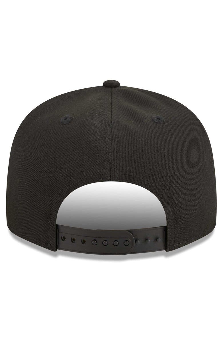 New Era Men's New Era Black Utah Jazz Golden Tall Text 9FIFTY Snapback Hat, Alternate, color,