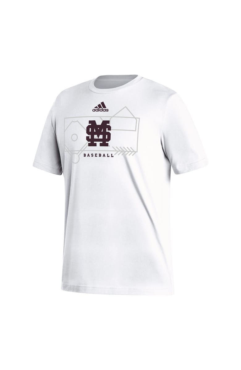 adidas Men's adidas White Mississippi State Bulldogs Locker Lines Baseball Fresh T-Shirt, Alternate, color, 