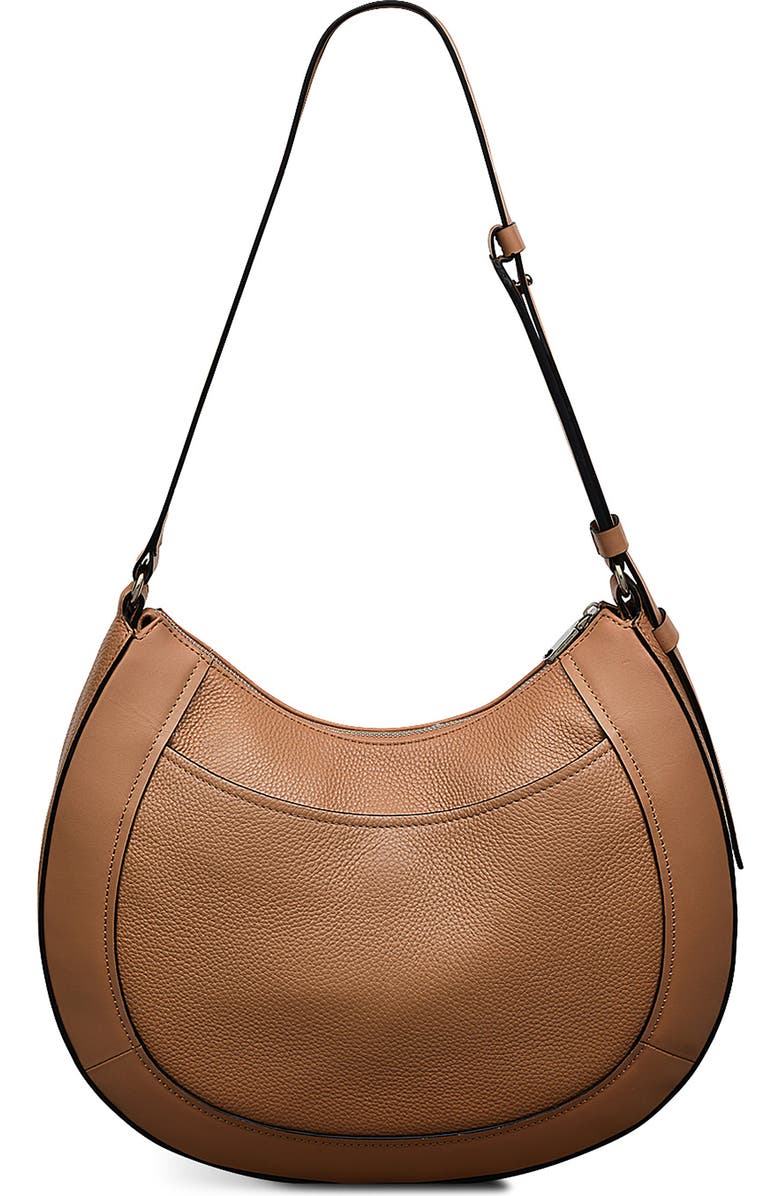 Radley Merchant Hall Large Leather Crescent Shoulder Bag, Alternate, color, Chai