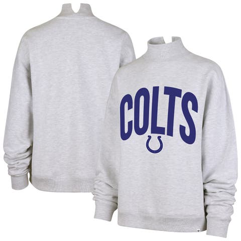 Women's '47 Gray Indianapolis Colts Subtle Muse Mock Neck Sweatshirt