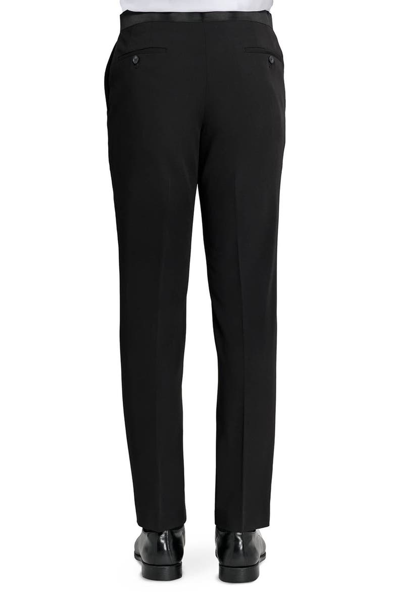 Stretch Tuxedo Pants, Alternate, color, BLACK