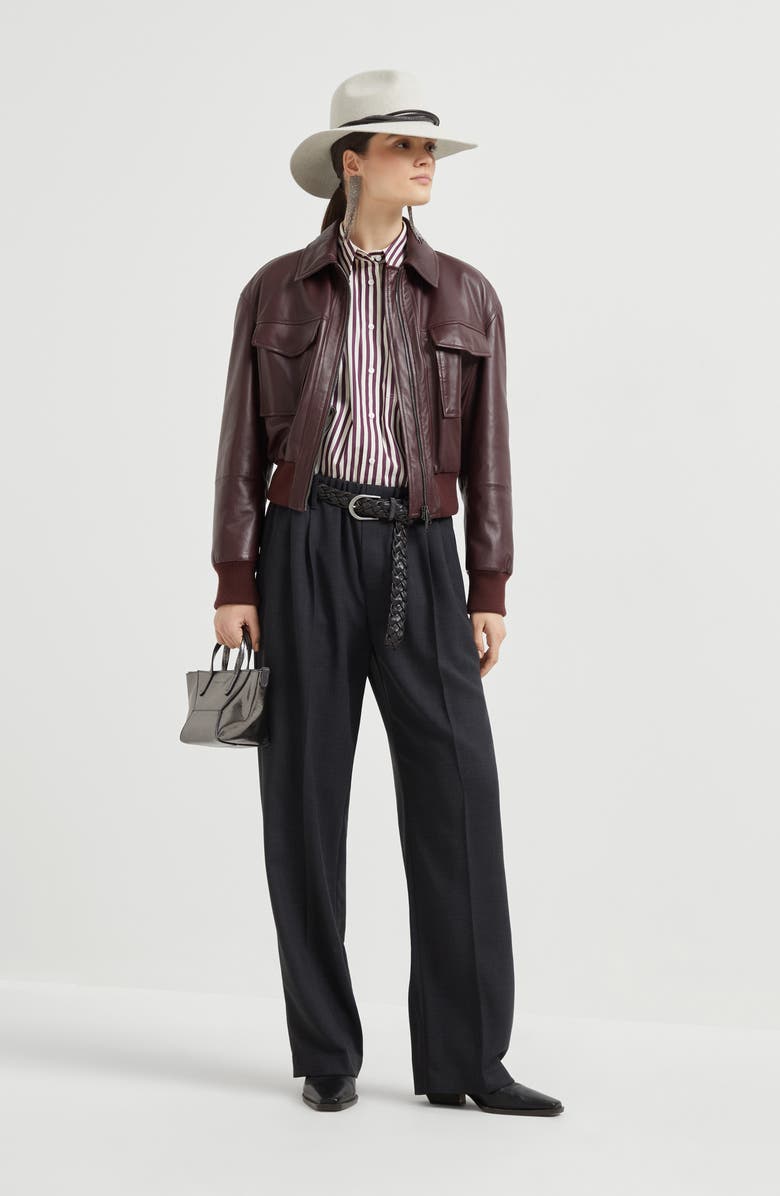 Brunello Cucinelli Sartorial track trousers, Alternate, color, Lignite Grey