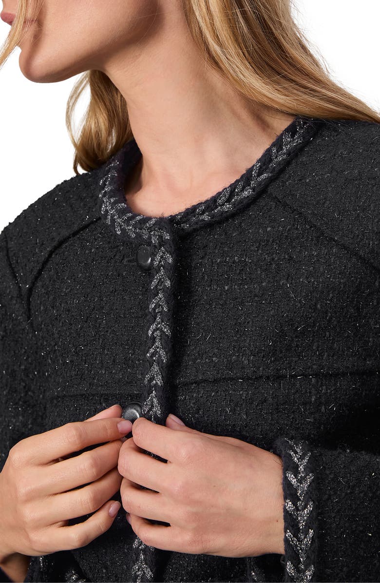 rag & bone Mirabelle Metallic Tweed Jacket, Alternate, color, Black