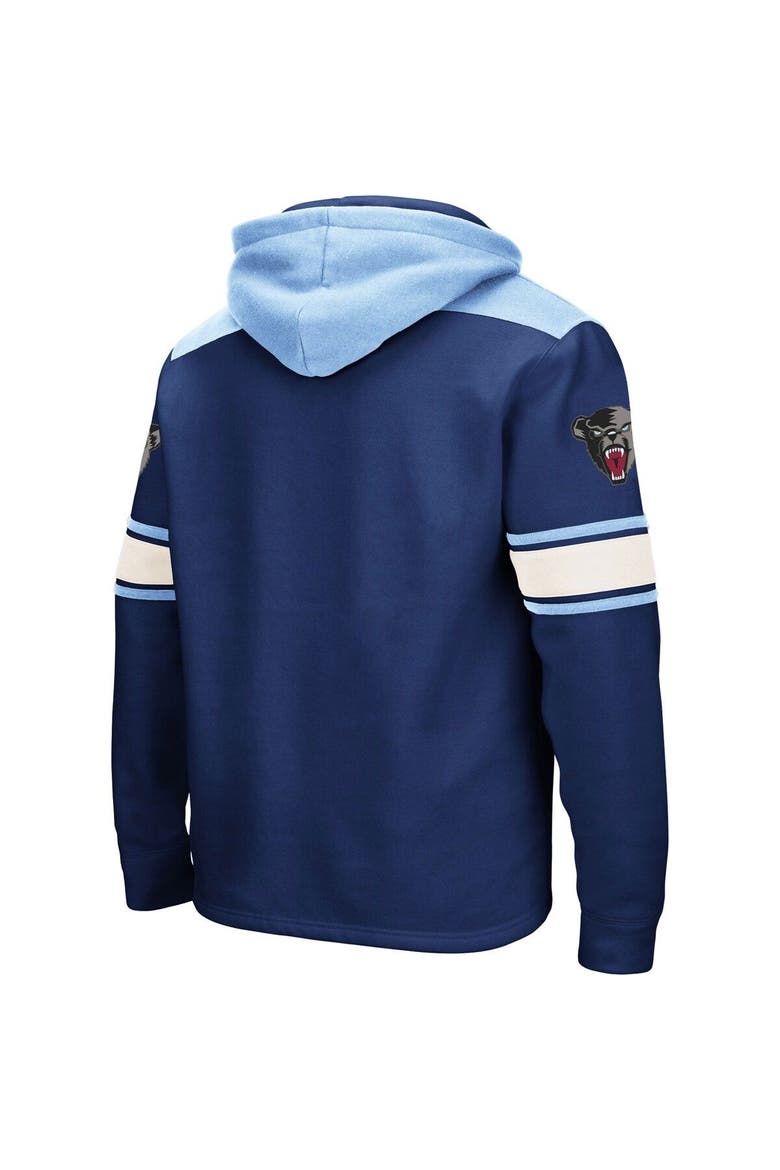 Men's Colosseum Navy Maine Black Bears 2.0 Lace-Up Pullover Hoodie, Alternate, color, Navy