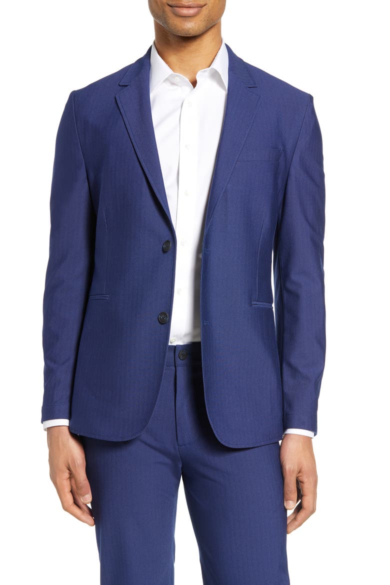 Slim Fit Performance Mesh Sport Coat, Main, color, BIRDSEYE BLUE