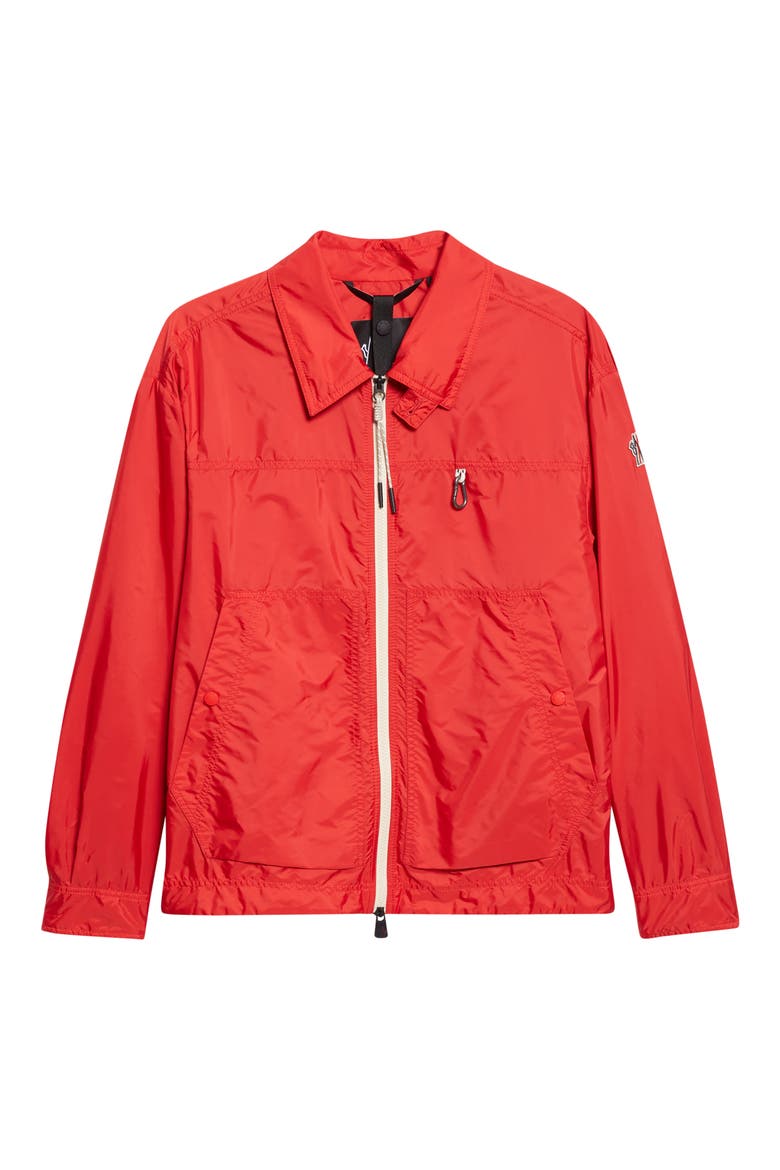 Brive Water Repellent Packable Shirt Jacket, Alternate, color, FIRE RED