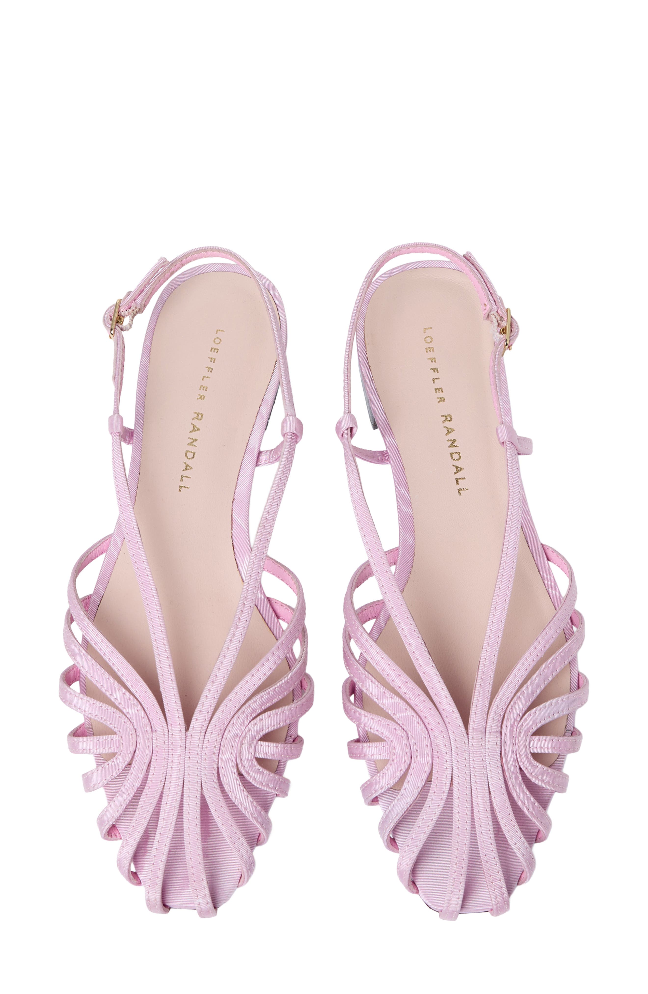 Loeffler Randall Devon Lattice Slingback Sandal, Alternate, color, Powder Pink