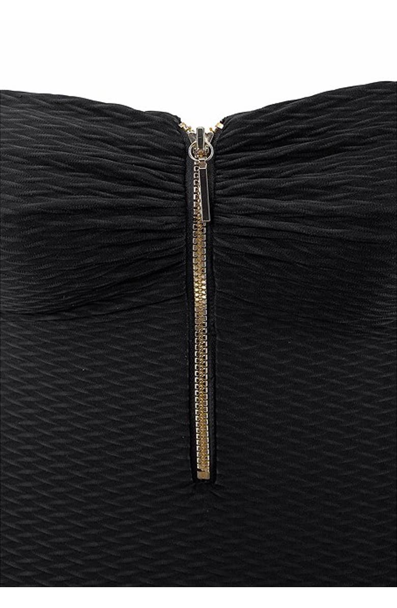 LASCANA Women's Bandeau One Piece Size 12A/B, Alternate, color, Black