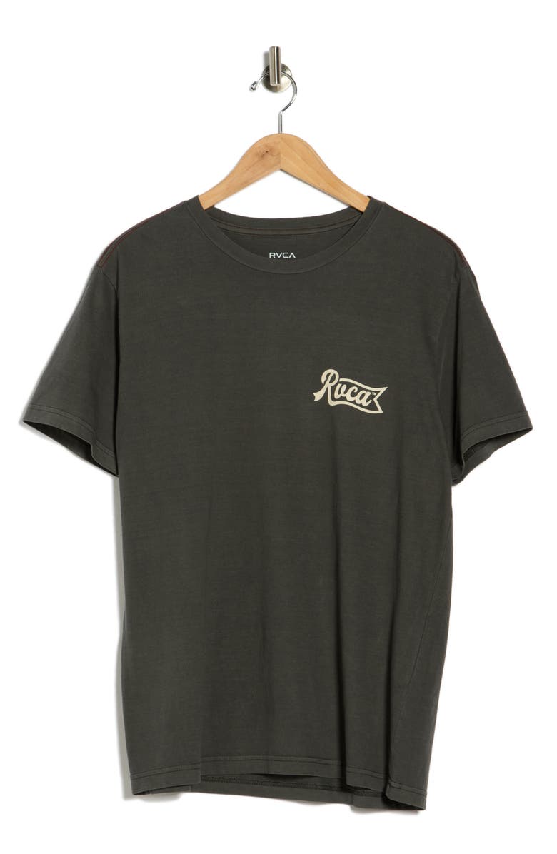 RVCA Pen Script Graphic T-Shirt, Main, color, Pirate Black