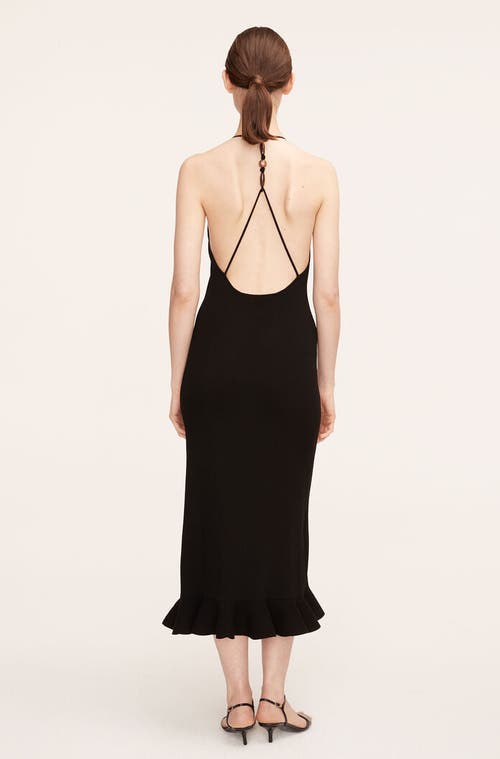 Rebecca Taylor Compact Stretch Knotted Back Column Maxi Dress In Black