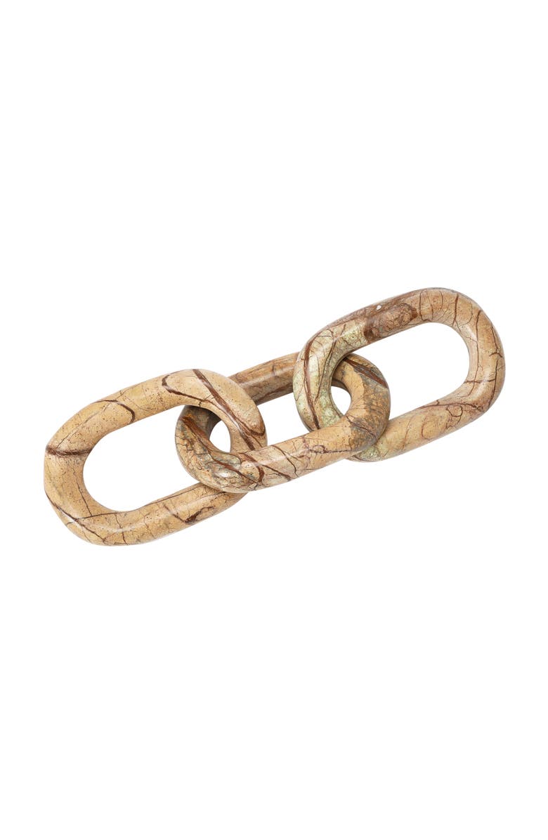 Storied Home Decorative Marble Chain, Variegated Brown Tones, Main, color, Brown
