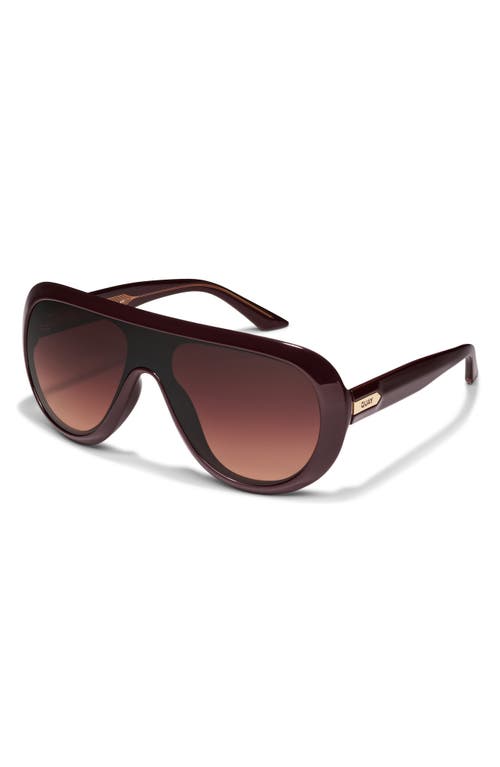 Quay Set List 134mm Aviator Sunglasses In Brown
