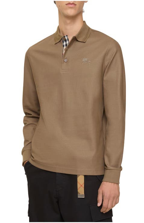 Long-sleeve Cotton Polo Shirt