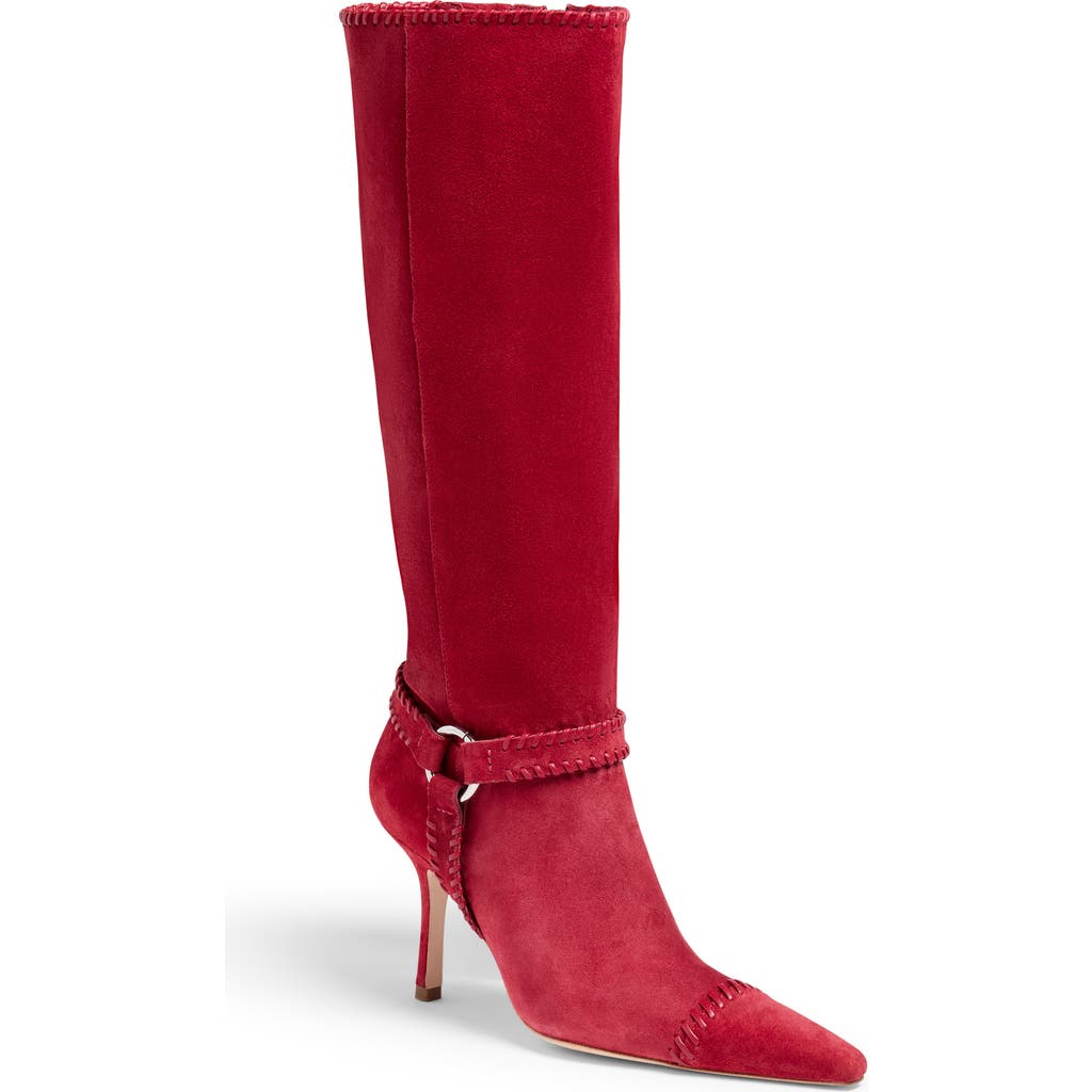 Cinq À Sept Whipstitch Knee High Boot In Pink