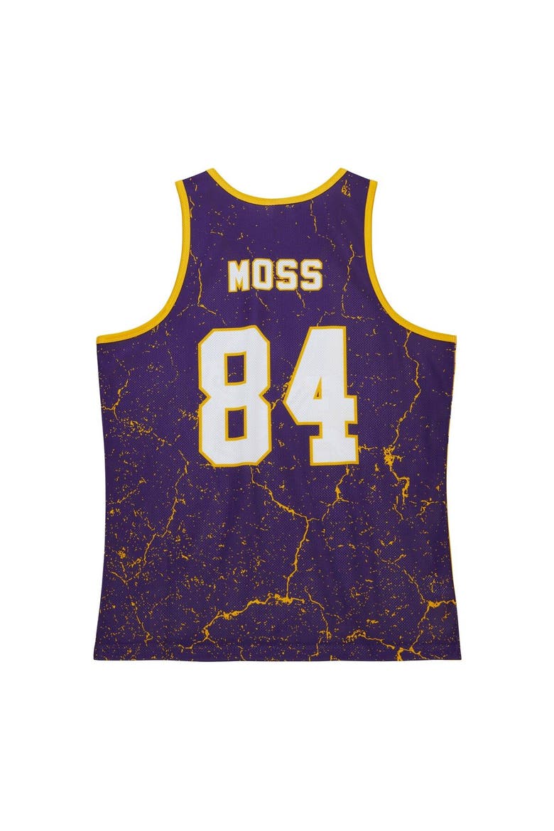 Men's Mitchell & Ness Randy Moss Purple Minnesota Vikings 1998 Player Burst Tank Top, Alternate, color, Purple