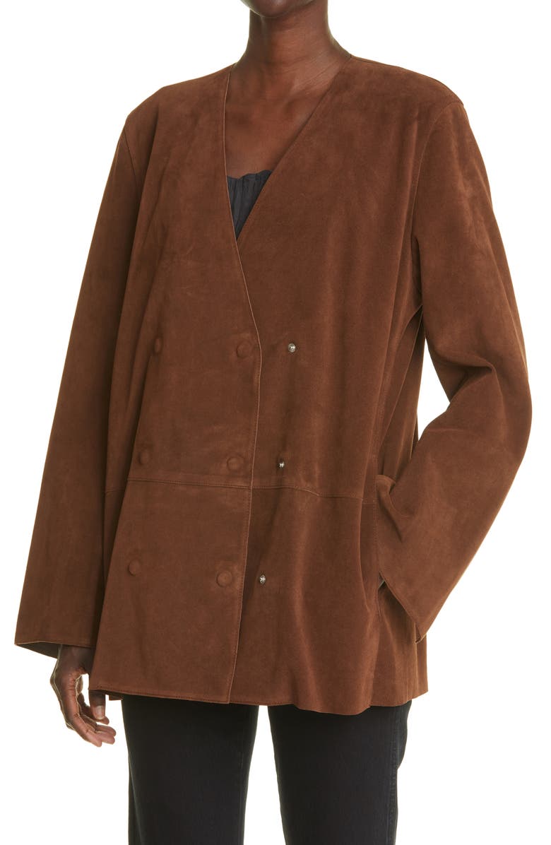 TOTEME Suede Blazer, Alternate, color,