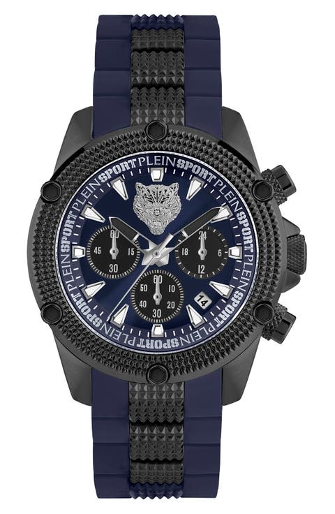 Hurricane Silicone Strap Watch, 44mm