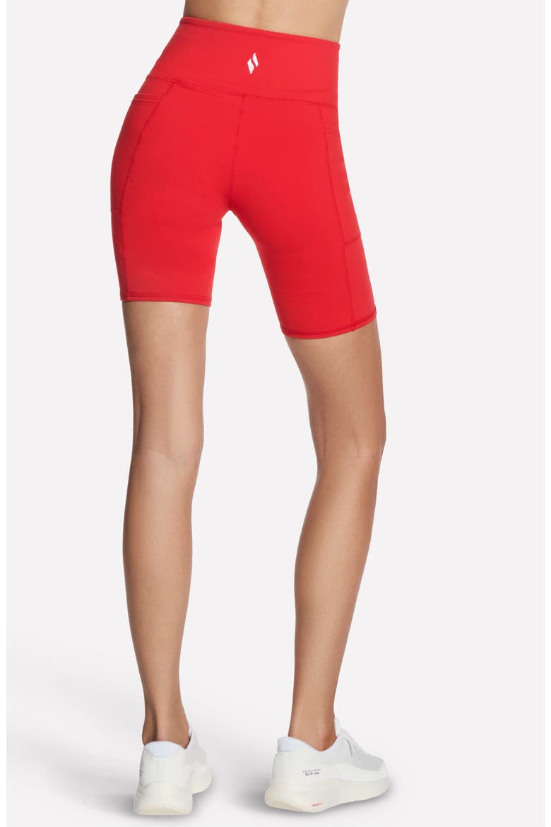 GoFlex High Waist Side Pocket 8" Bike Shorts, Alternate, color, TRUE RED