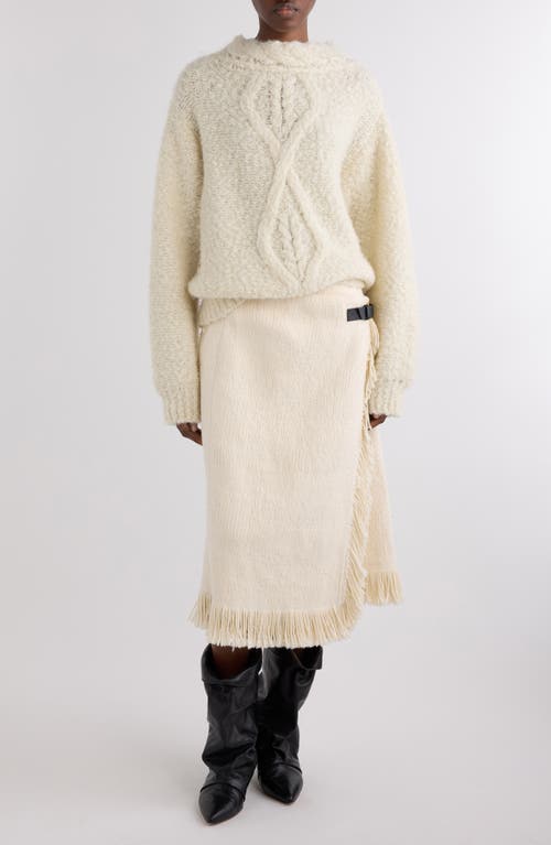 Isabel Marant Galla Cotton And Linen Wrap Skirt In Neutral