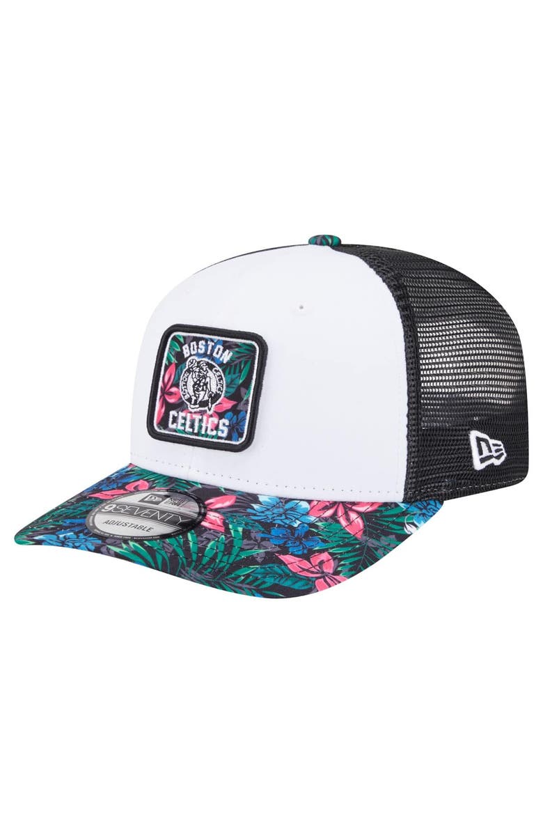 New Era Men's New Era  White Boston Celtics Floral 9SEVENTY Adjustable Hat, Main, color, 