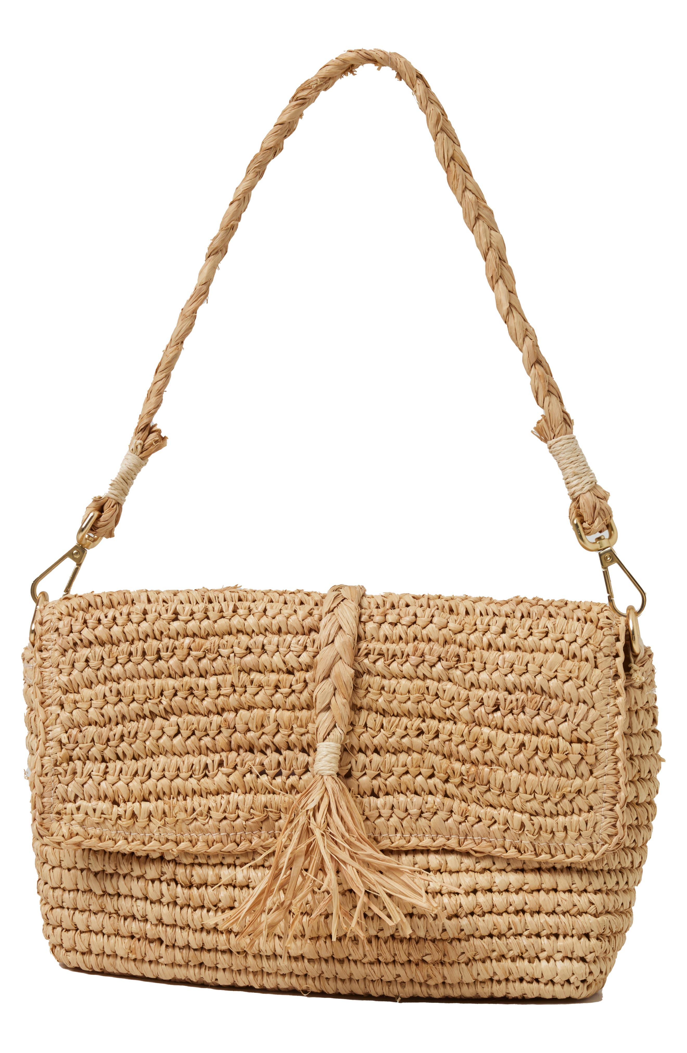 LSPACE Camaya Crochet Raffia Shoulder Bag, Main, color, 