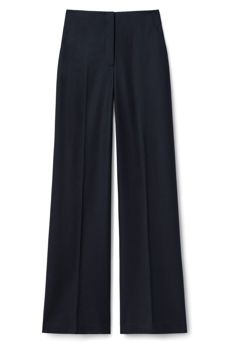 Thames Wide Leg Wool Pants, Alternate, color, INK